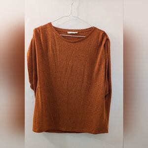 Mango Women's Long Sleeve Top in Rust